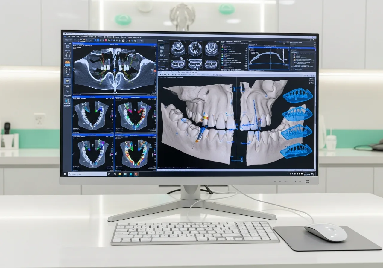 Dreidimensionale Implantatplanung am Bildschirm