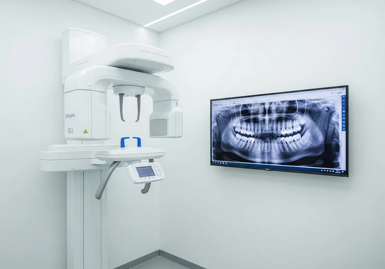 Digitale Diagnostikaufnahme am Bildschirm